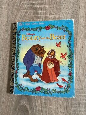 Disney Beauty and the Beast Little Golden Book - Blue Cover 1991